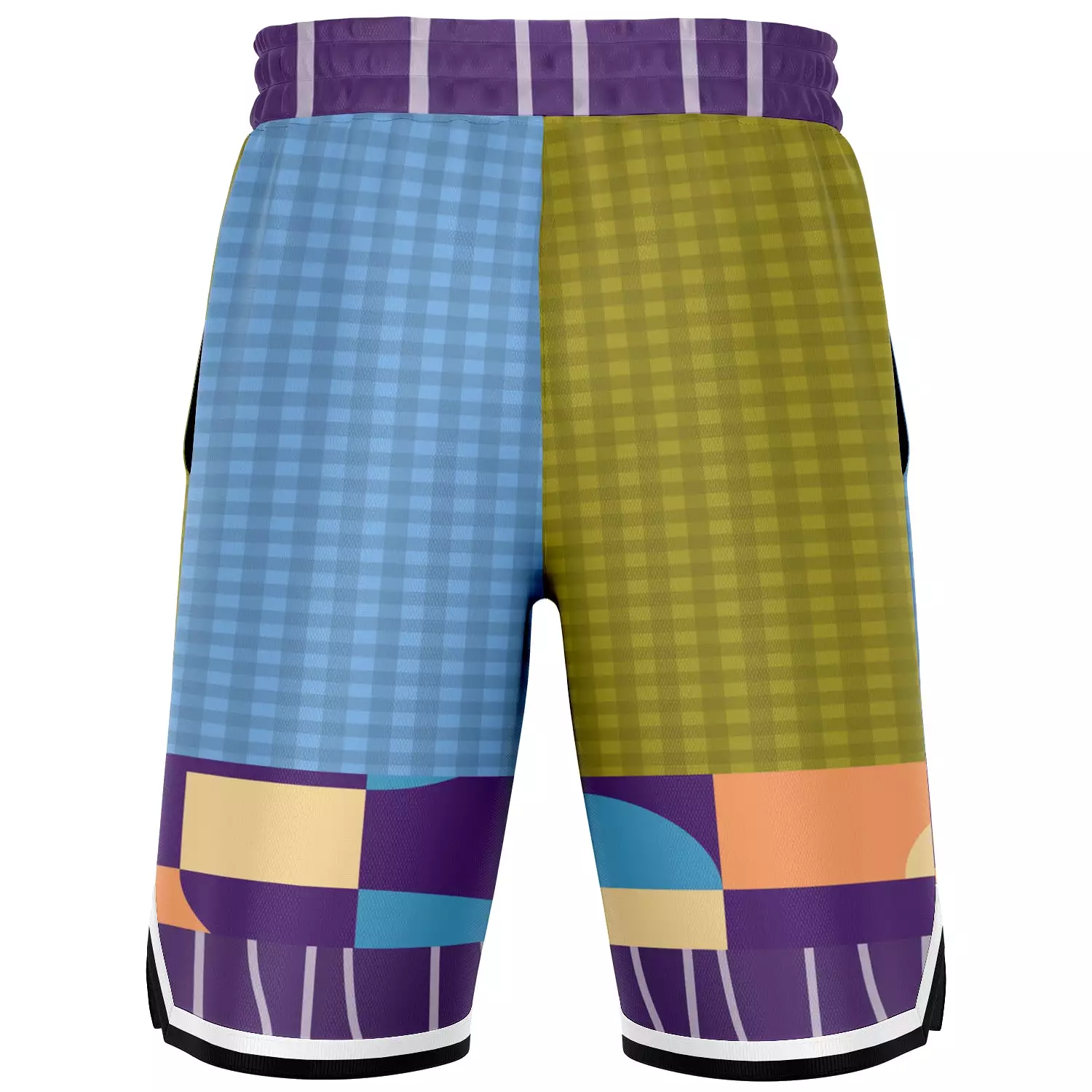 Hampton Plaid Unisex Basketball Shorts