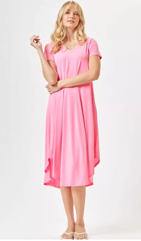 Hold Onto Hope Dress - Neon Pink