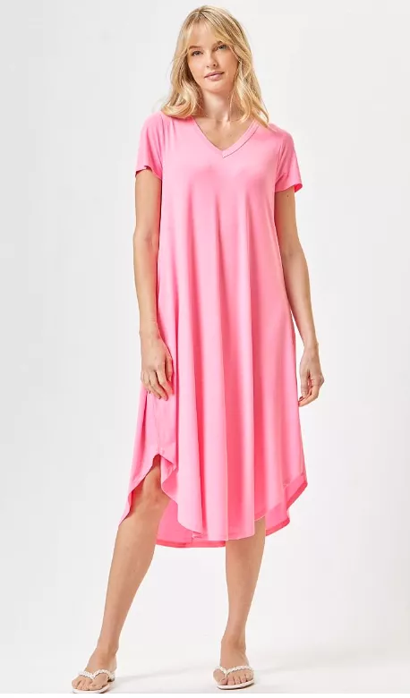 Hold Onto Hope Dress - Neon Pink