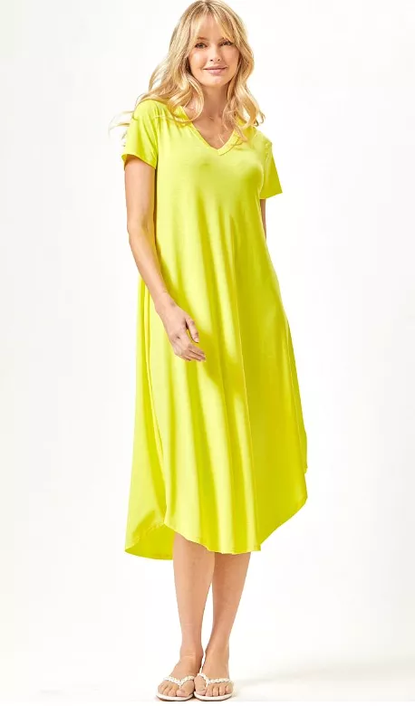 Hold Onto Hope Dress - Neon Yellow