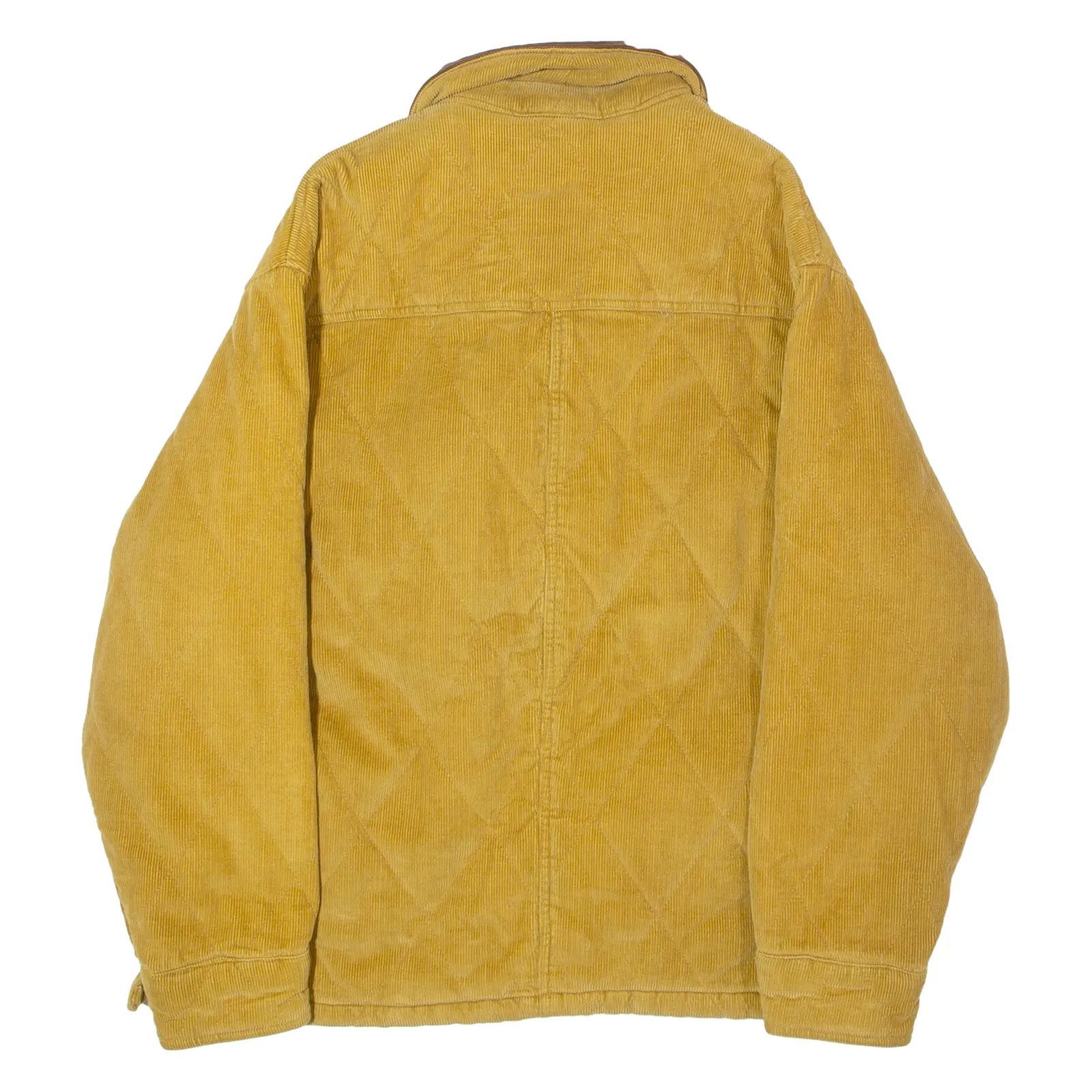 ISLAND REPUBLIC Mens Corduroy Coat Yellow 90s Diamond S