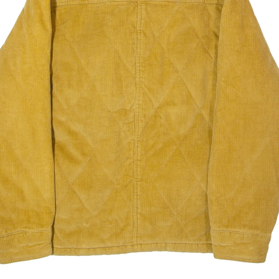 ISLAND REPUBLIC Mens Corduroy Coat Yellow 90s Diamond S