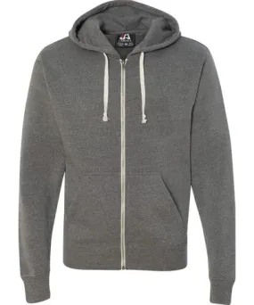 J. America Triblend Full-Zip Hooded Sweatshirt