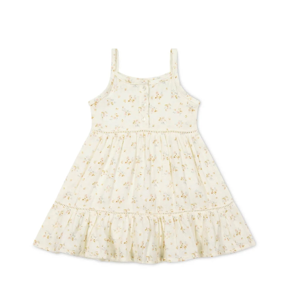 Jamie Kay - Organic Cotton Muslin Hazel Dress in Nina Watercolour Floral