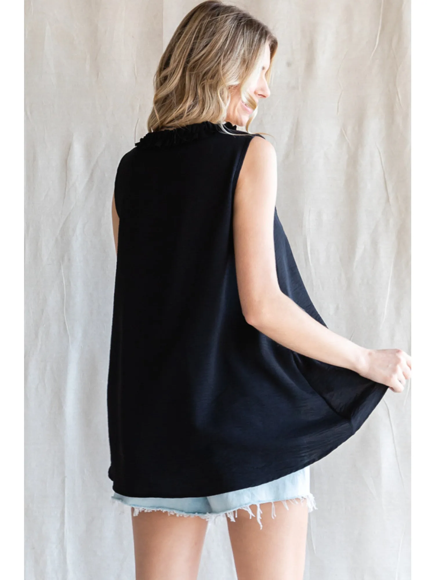 Jodifl Essential Sleeveless Top in Black