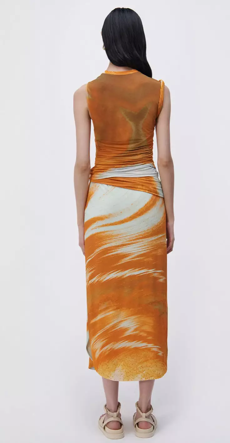 Jonathan Simkhai - Gwena Marble Print Skirt - Masala Marble Print