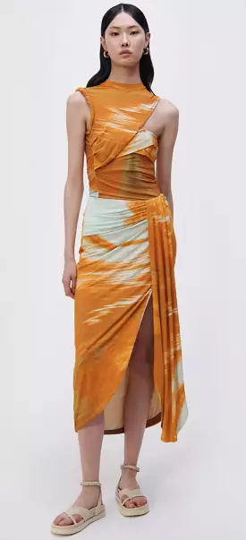 Jonathan Simkhai - Gwena Marble Print Skirt - Masala Marble Print