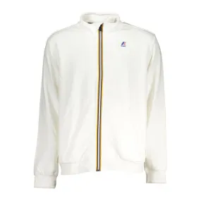 K-WAY Elegant White Contrast Zip Sweater