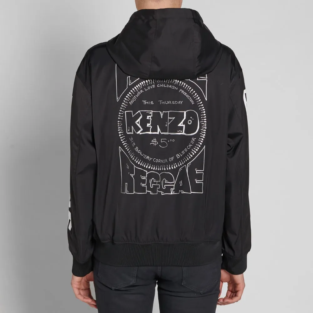 Kenzo Tech Cotton Hooded JacketBlack