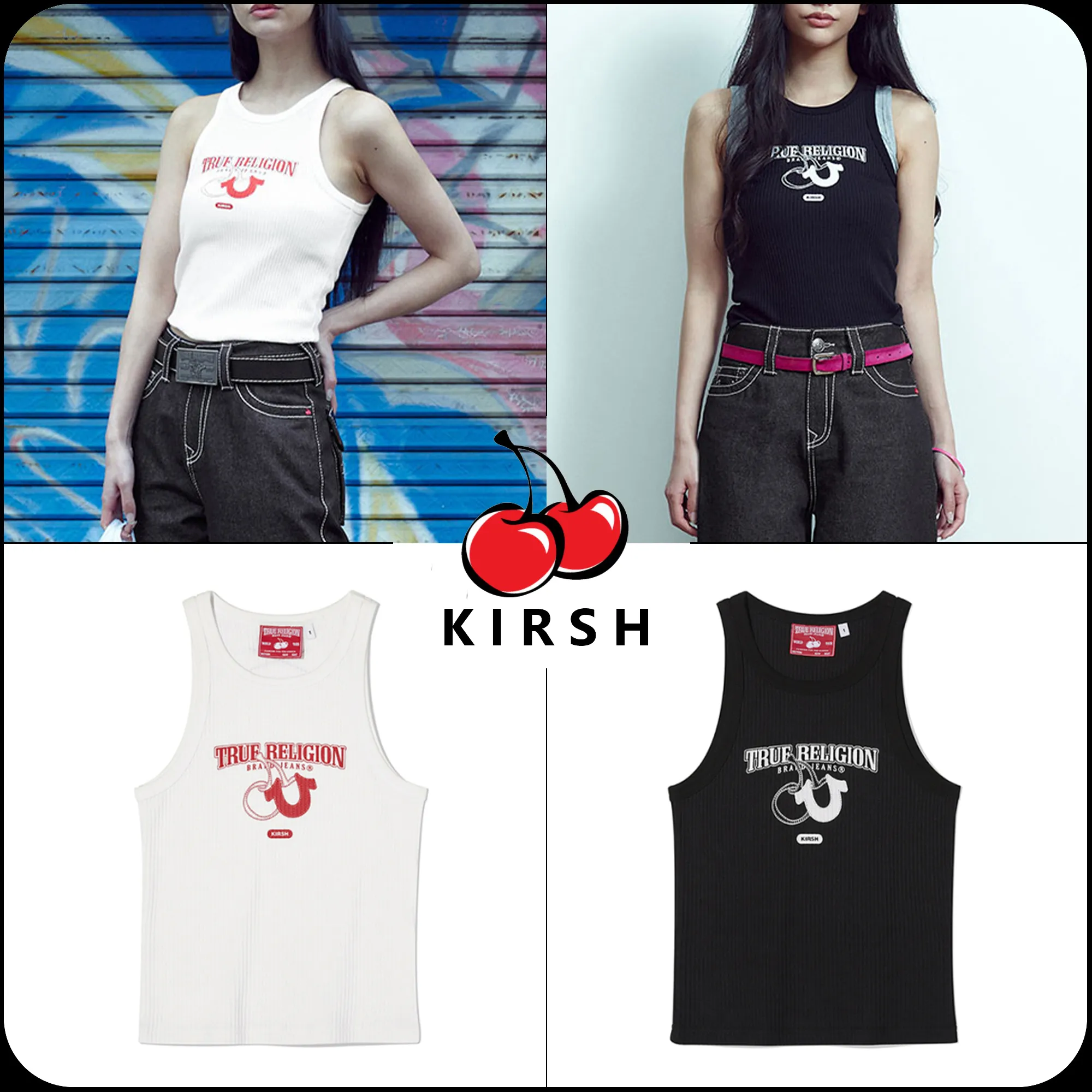 KIRSH  |[ KIRSH ]★KIRSH X TRUERELIGION TIGHT SLEEVELESS