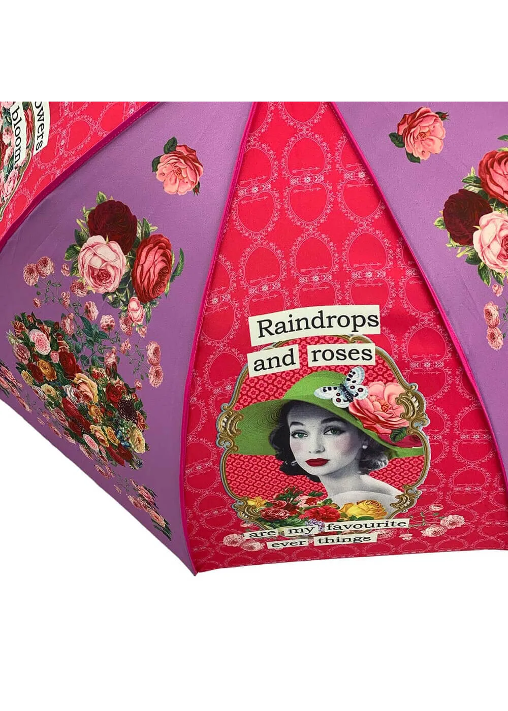 Loving Rain Darling Diva's Raindrops and Roses Boutique Umbrella