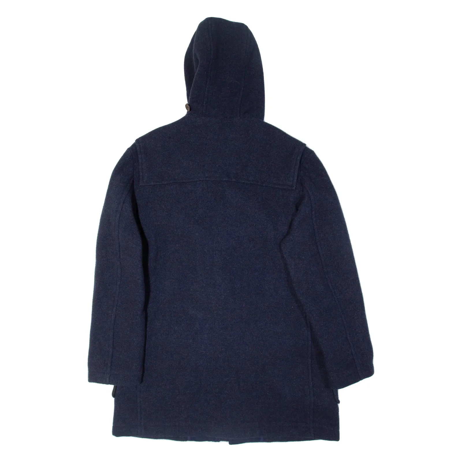 MANTARAY Mens Duffle Coat Blue Wool Hooded L