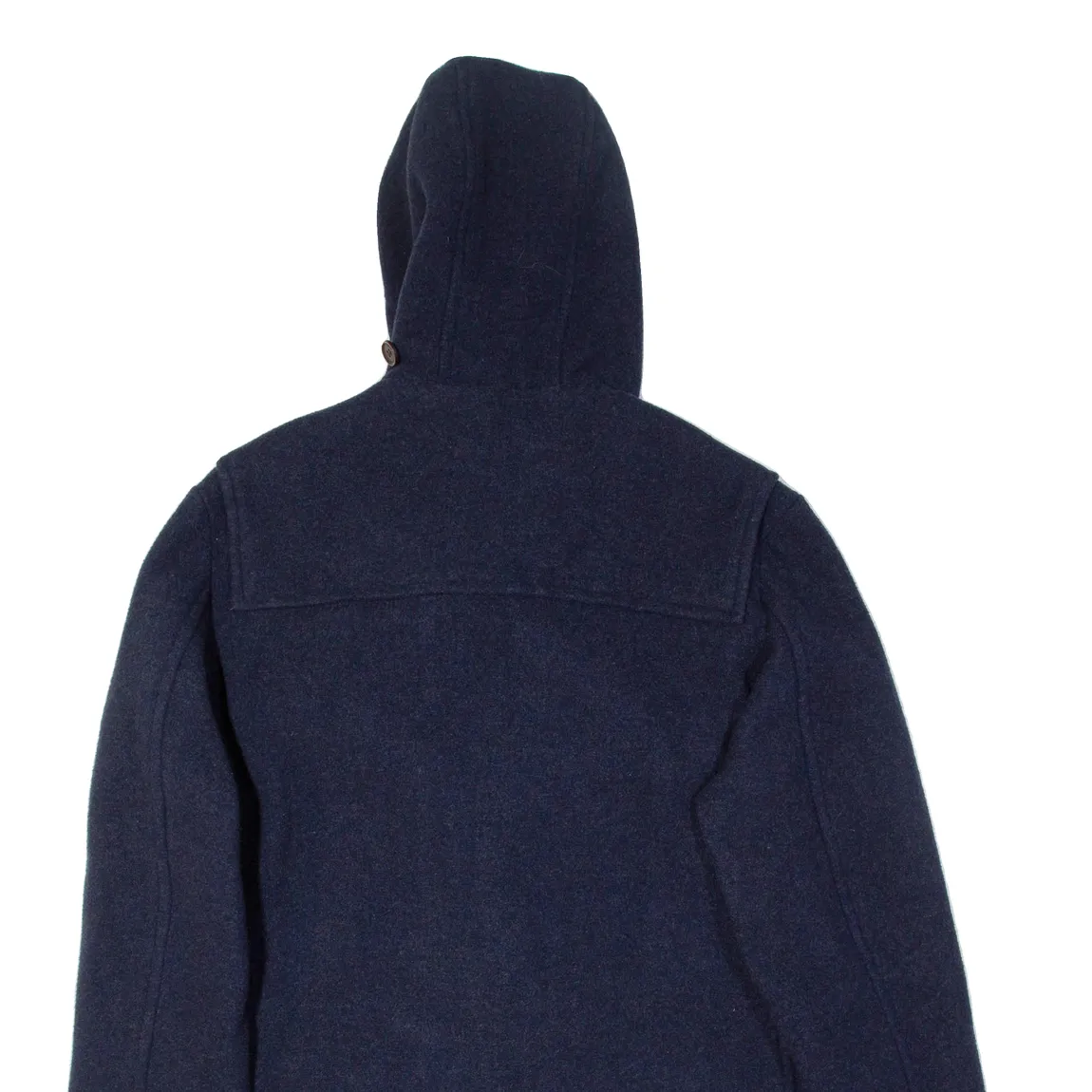 MANTARAY Mens Duffle Coat Blue Wool Hooded L