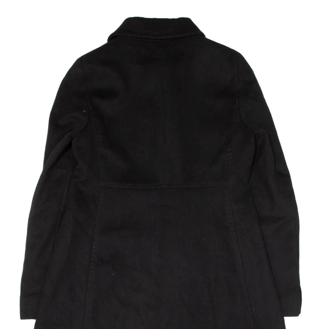 MAX MARA WEEKEND Womens Overcoat Coat Black Knit Wool UK 10