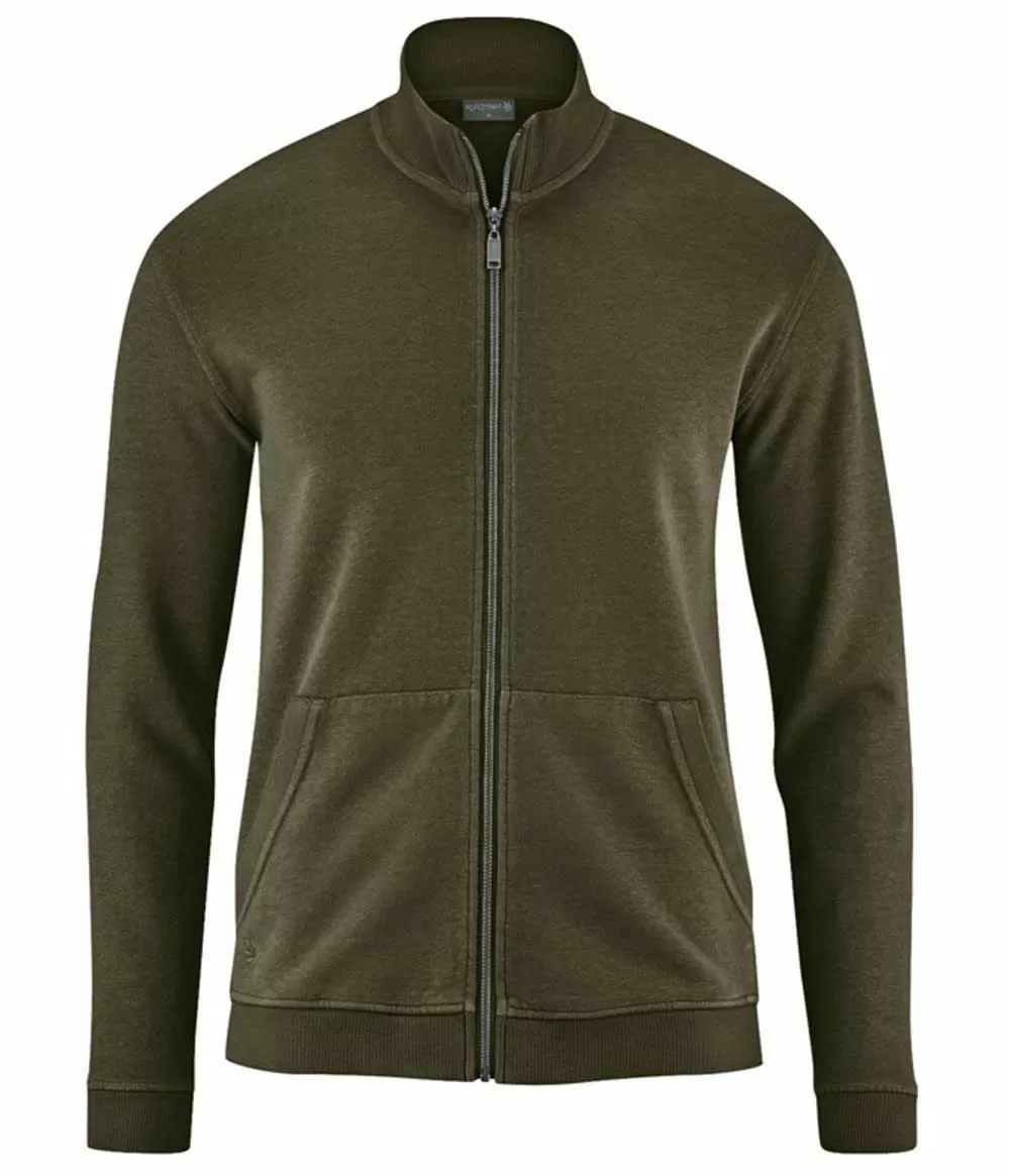 Mens Organic Hemp and Cotton Full Zip Sweatshirt