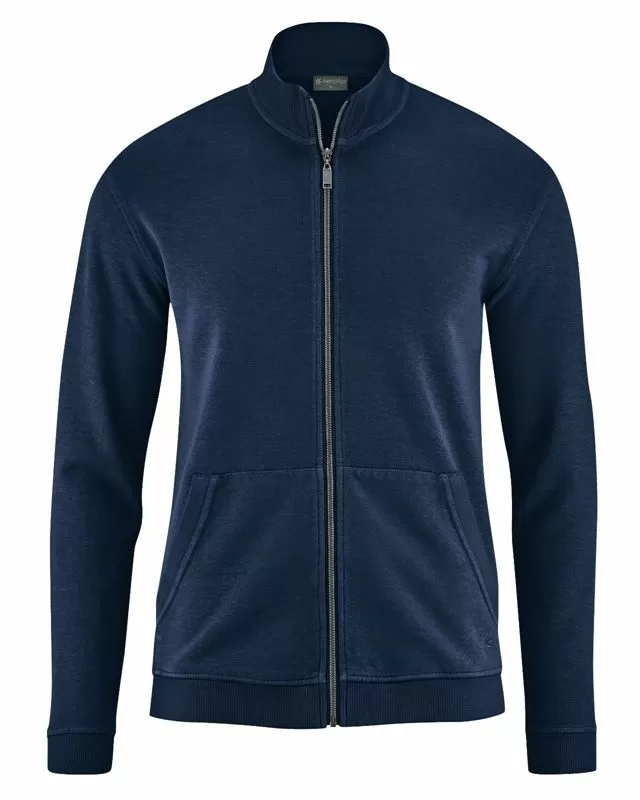 Mens Organic Hemp and Cotton Full Zip Sweatshirt