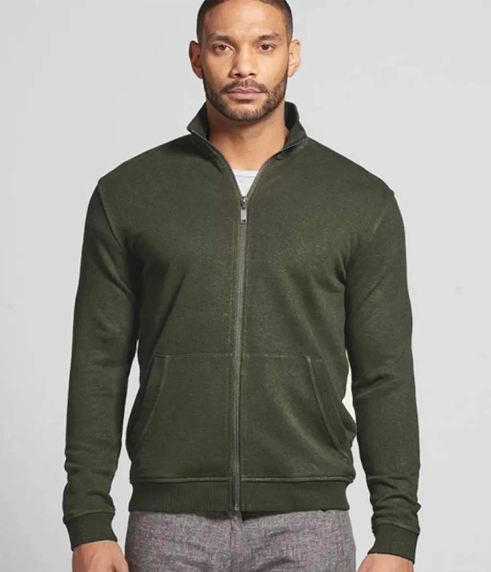 Mens Organic Hemp and Cotton Full Zip Sweatshirt