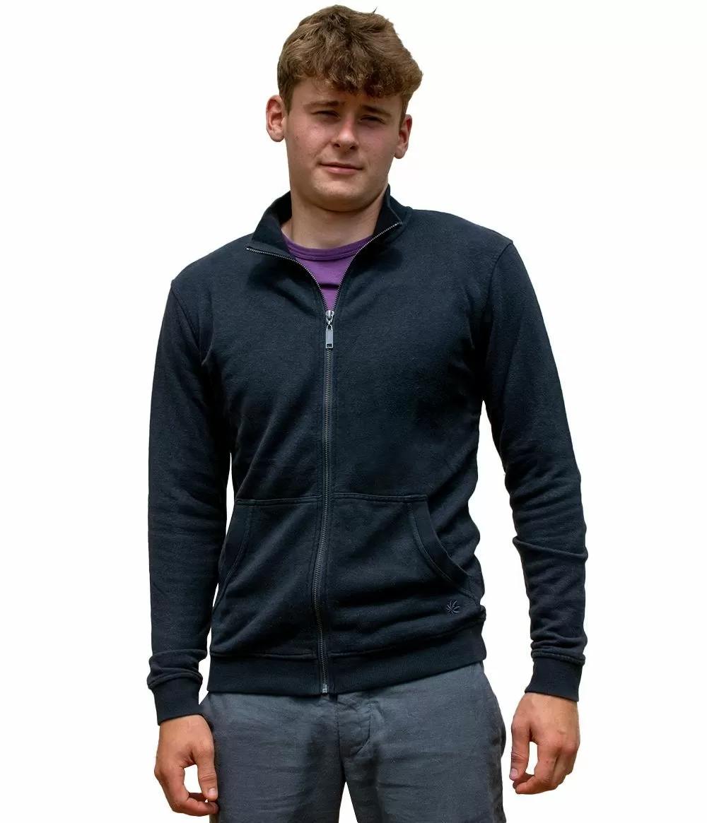 Mens Organic Hemp and Cotton Full Zip Sweatshirt