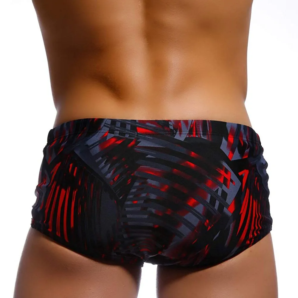 Men's Sexy Multicolor Boxer Trunks Push-up Swimwear Beach Shorts