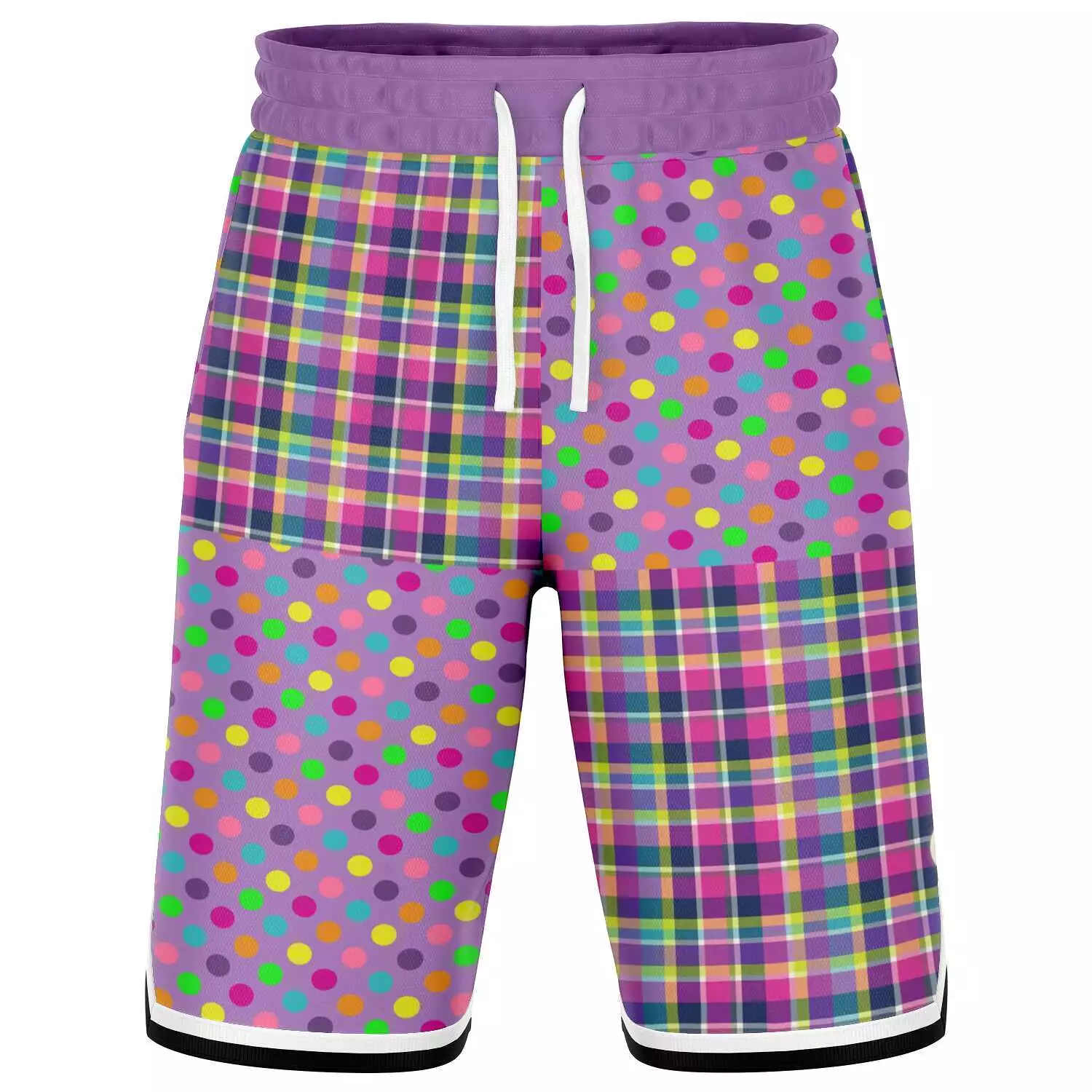 Mercury Retrograde Polka Plaid Basketball Shorts