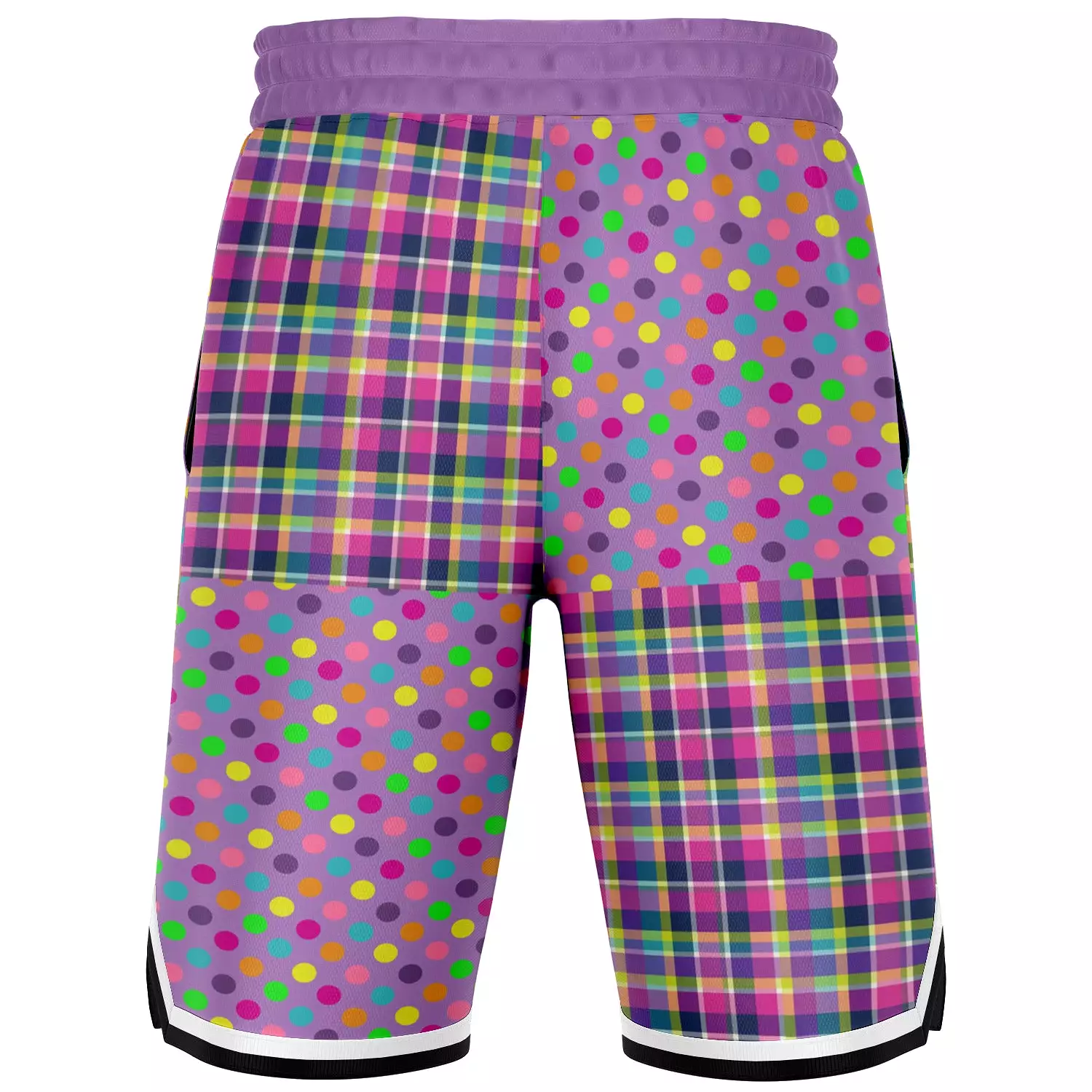 Mercury Retrograde Polka Plaid Basketball Shorts