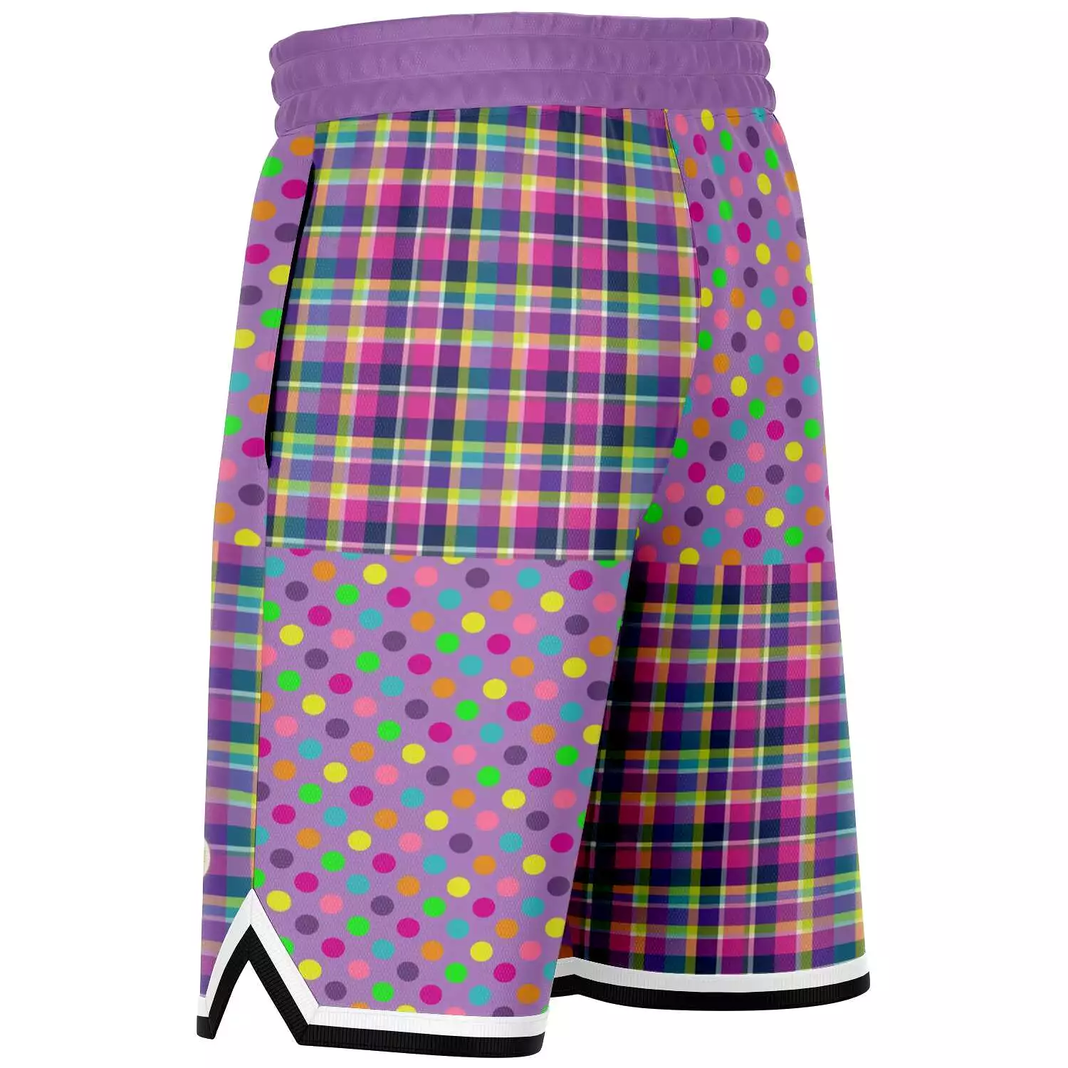 Mercury Retrograde Polka Plaid Basketball Shorts