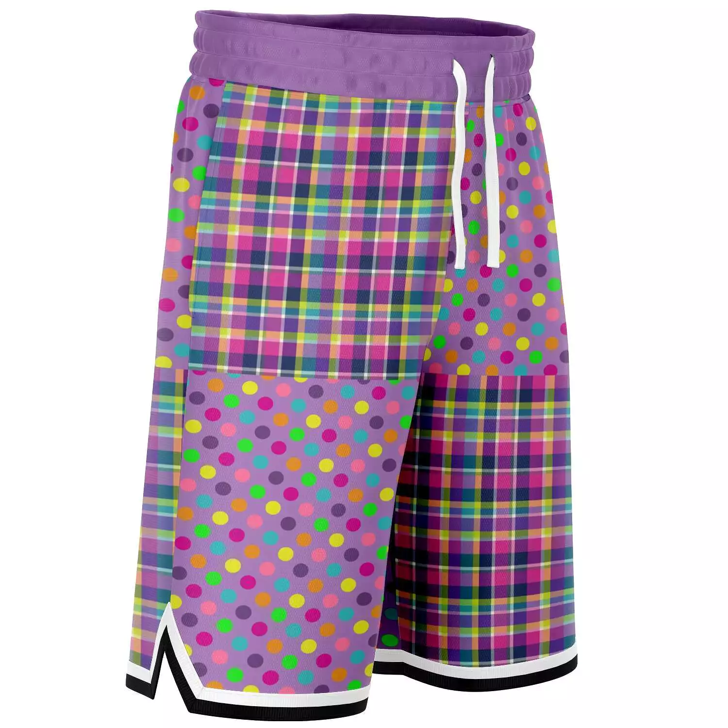 Mercury Retrograde Polka Plaid Basketball Shorts