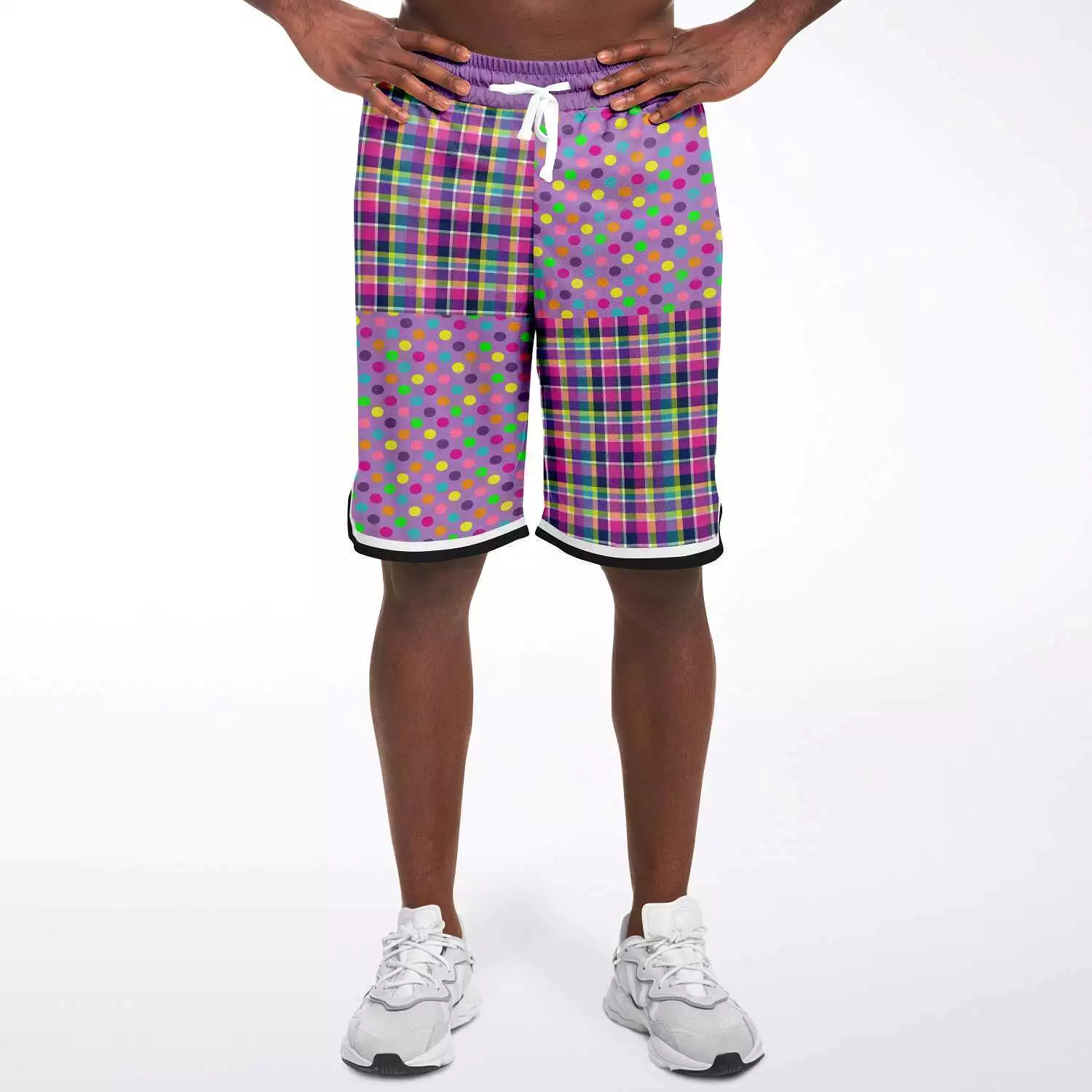 Mercury Retrograde Polka Plaid Basketball Shorts