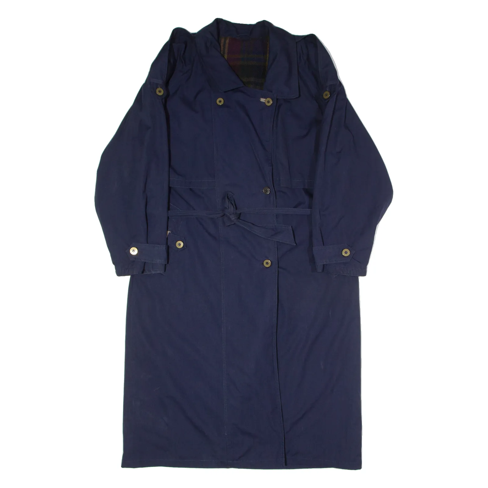 MILITARY EQUIPMENT Womens Trench Coat Blue 2XL