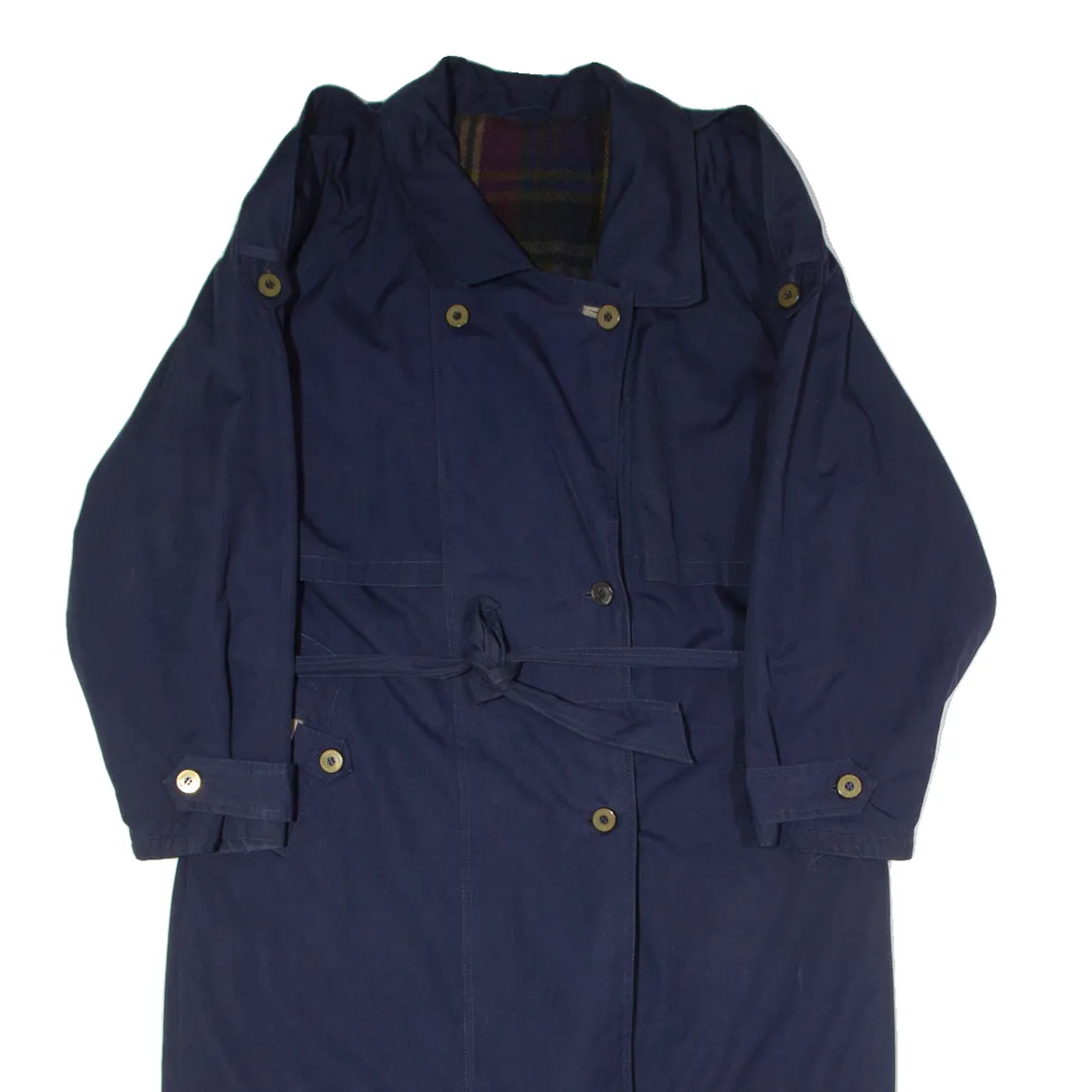 MILITARY EQUIPMENT Womens Trench Coat Blue 2XL