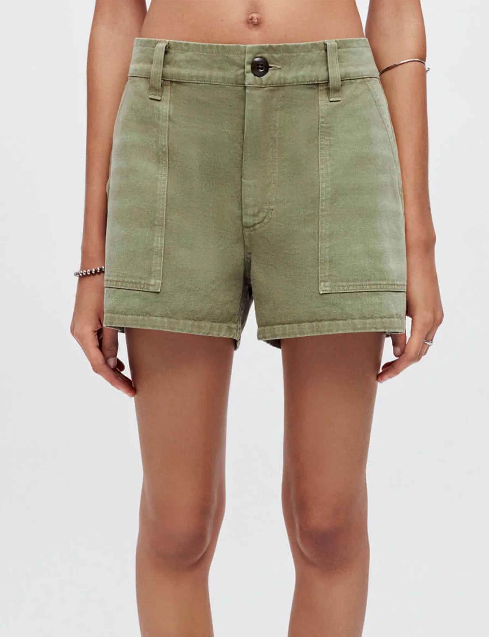 Military Mini Short, Bayleaf