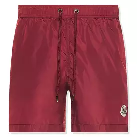 Moncler Burgundy Swim Shorts