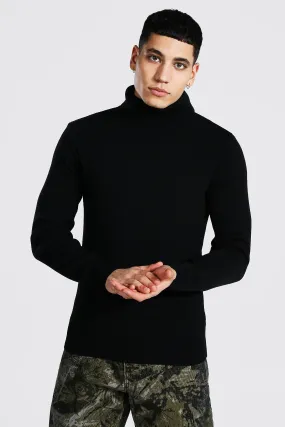 Muscle Fit Turtleneck Sweater