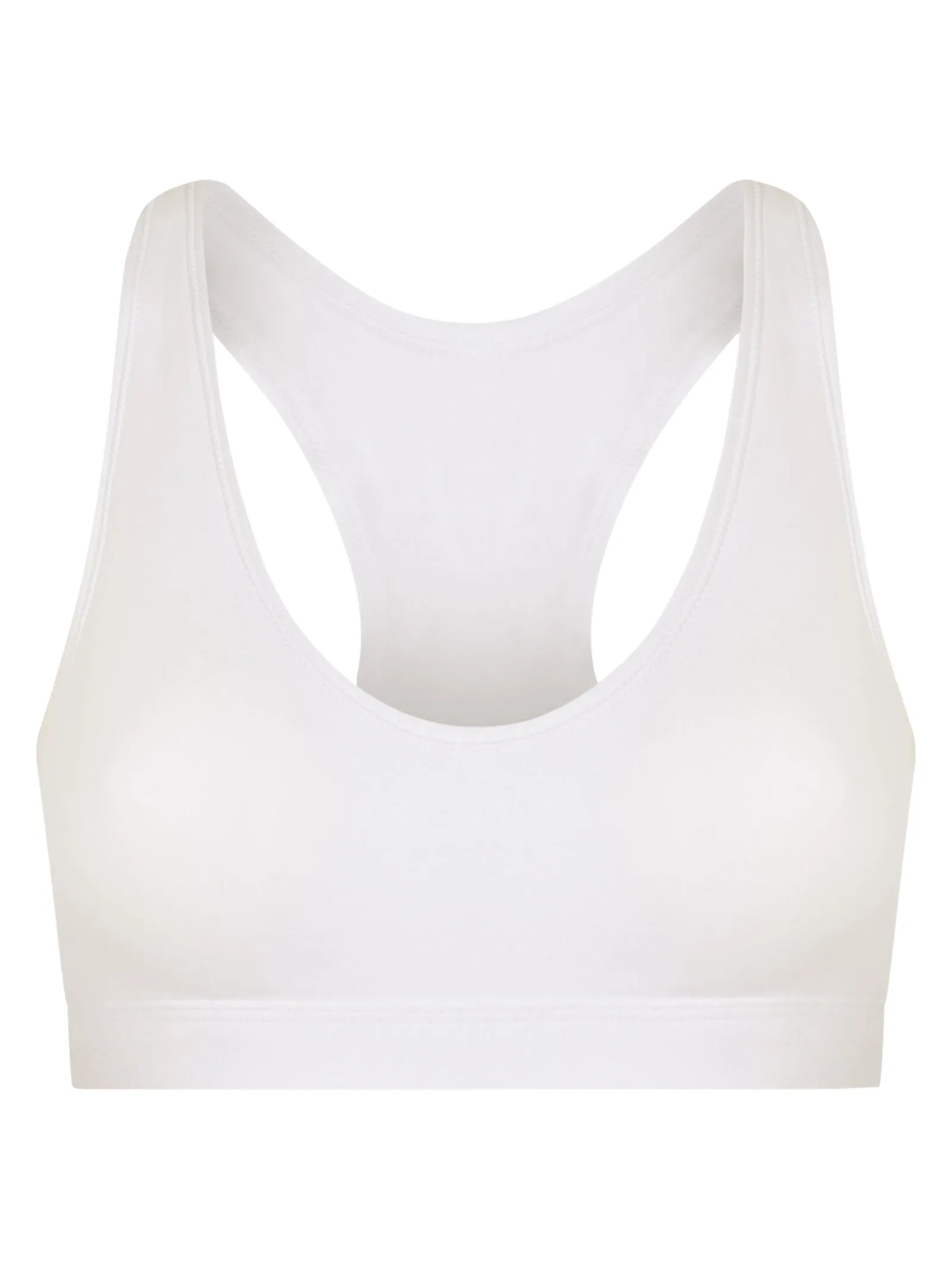 Natural Bralette - Reggiseno active in cotone elasticizzato - Bianco