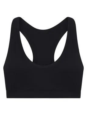 Natural Bralette - Reggiseno active in cotone elasticizzato - Nero