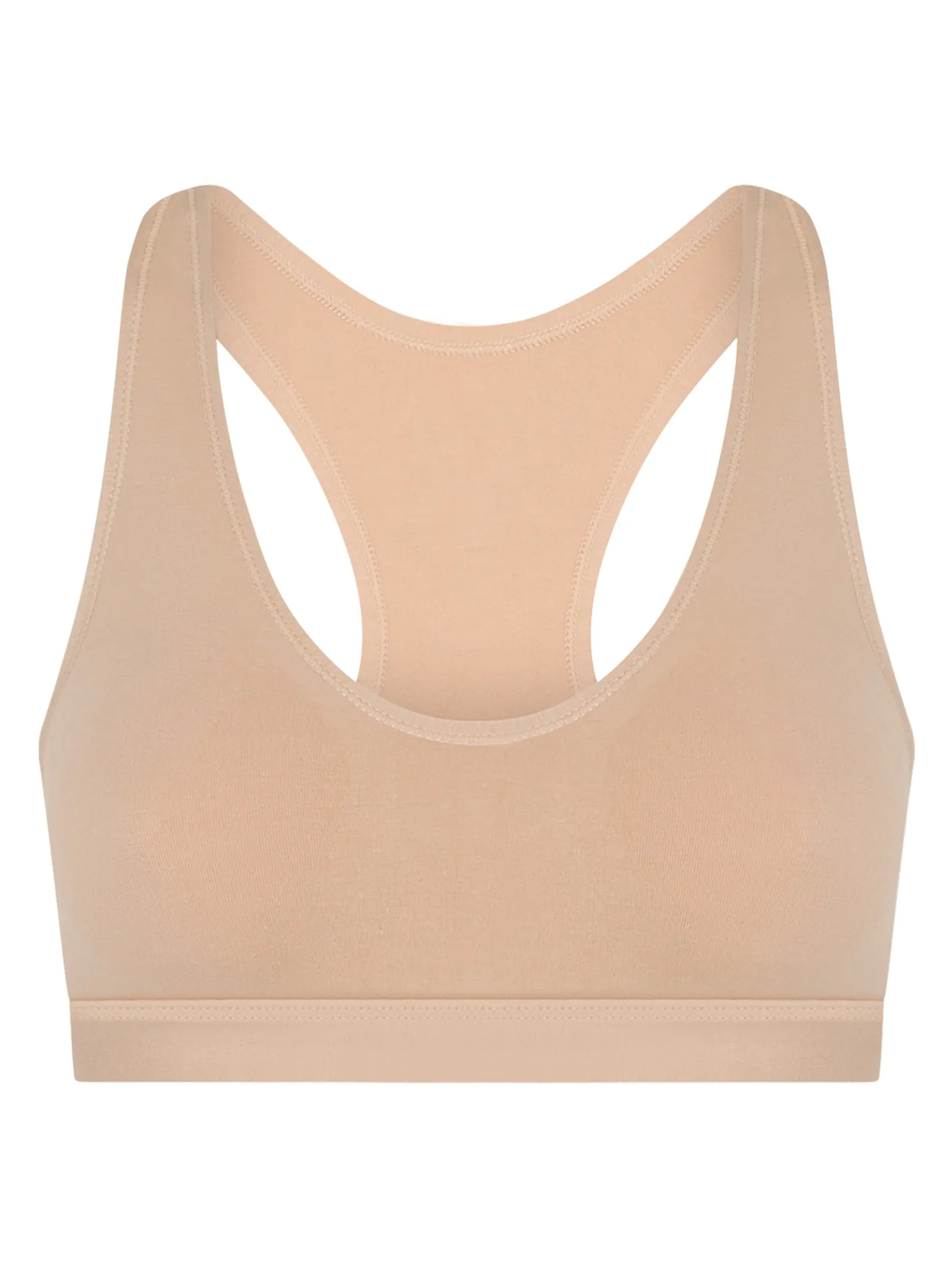 Natural Bralette - Reggiseno active in cotone elasticizzato - Nudo