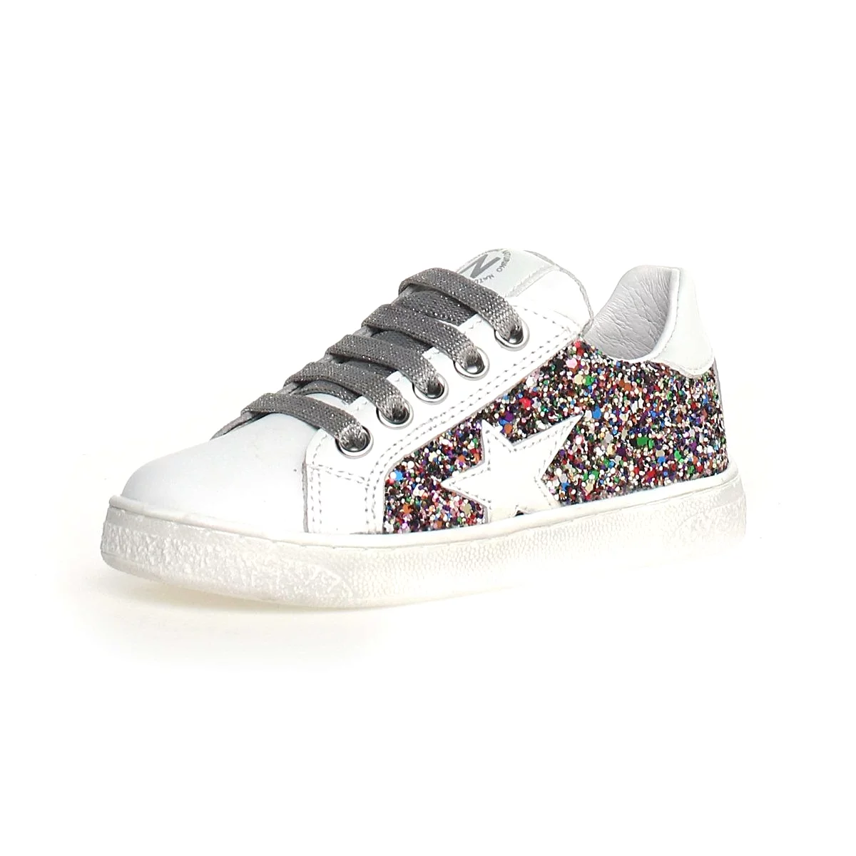 Naturino (Sizes 33-35) Pinn White/Multi Glitter