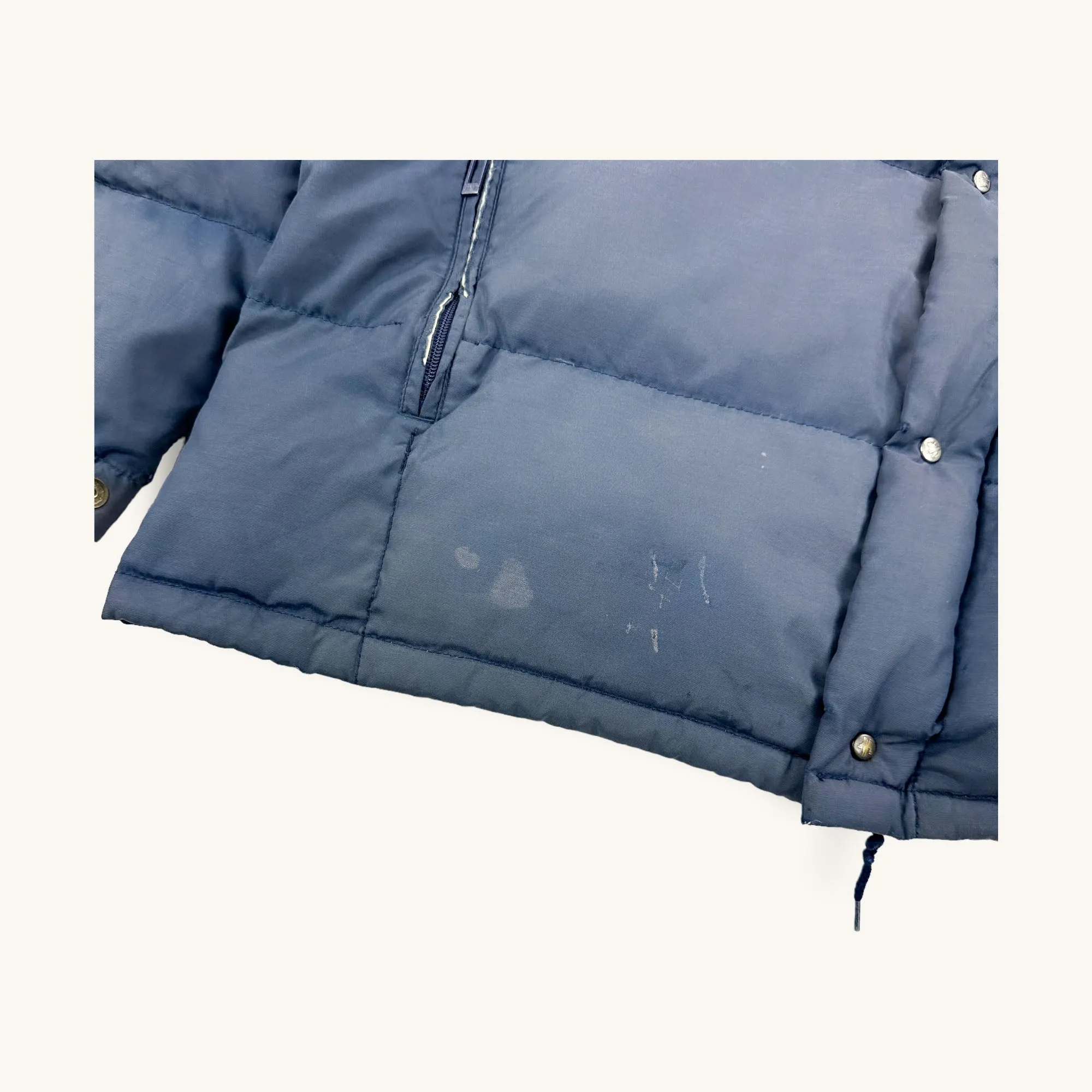 Navy Blue 80s Moncler Grenoble Puffer Jacket Coat (XL)