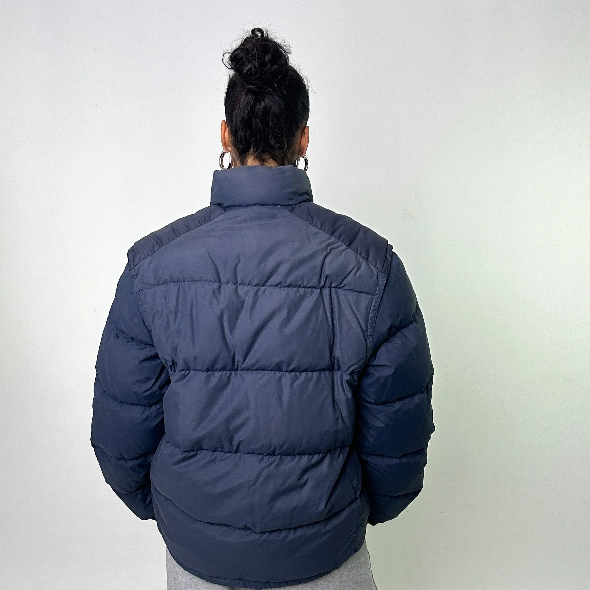 Navy Blue 80s Moncler Grenoble Puffer Jacket Coat (XL)