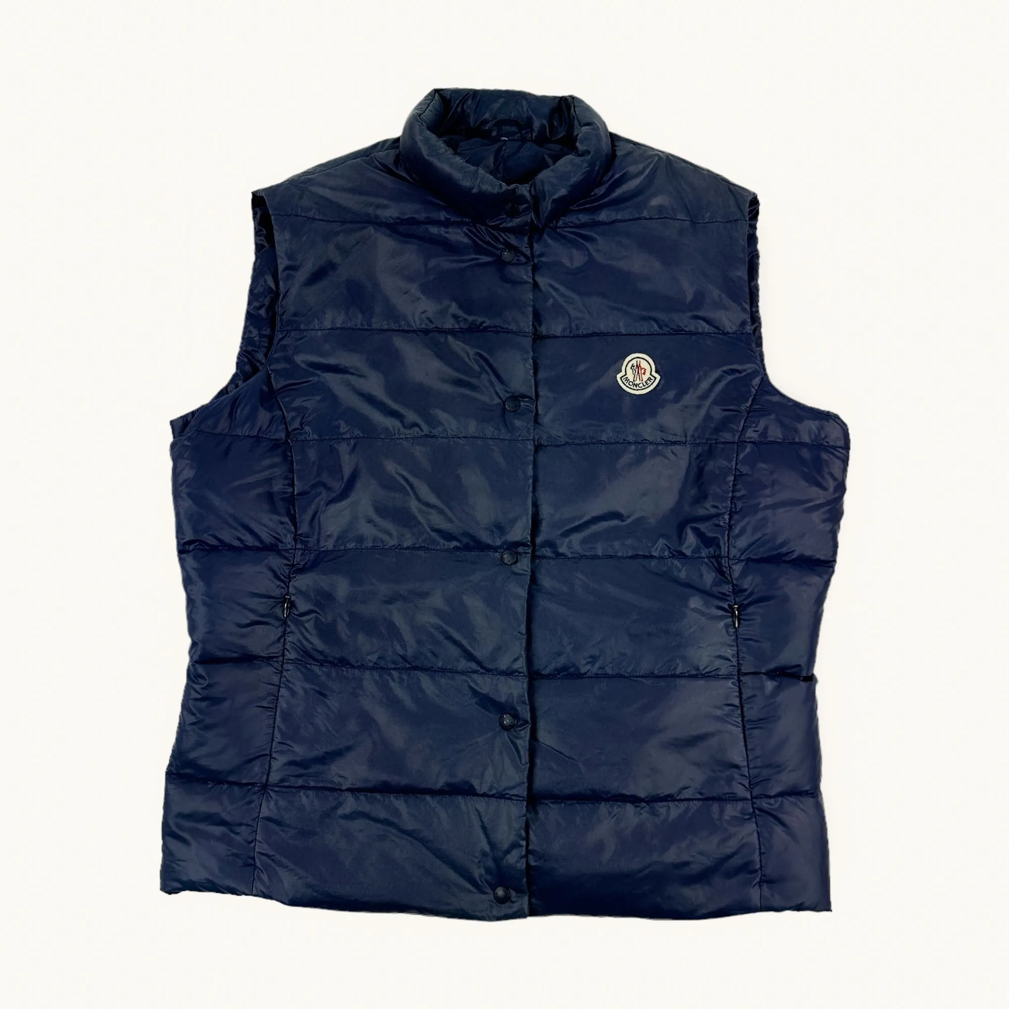 Navy Blue 90s Moncler Grenoble Puffer Jacket Coat Gilet (L)