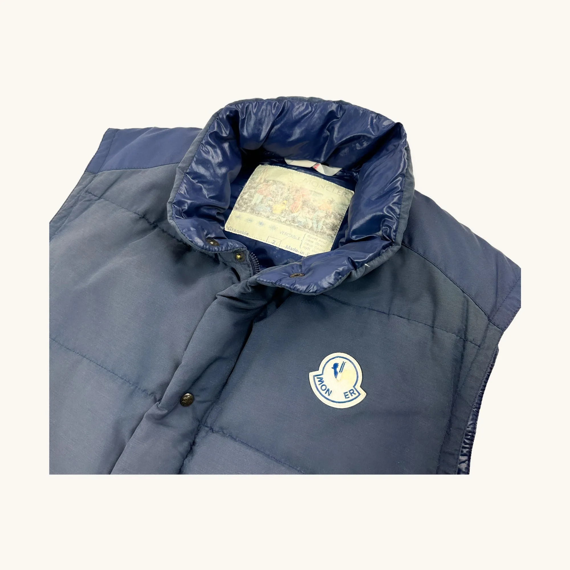 Navy Blue 90s Moncler Grenoble Puffer Jacket Coat (M)