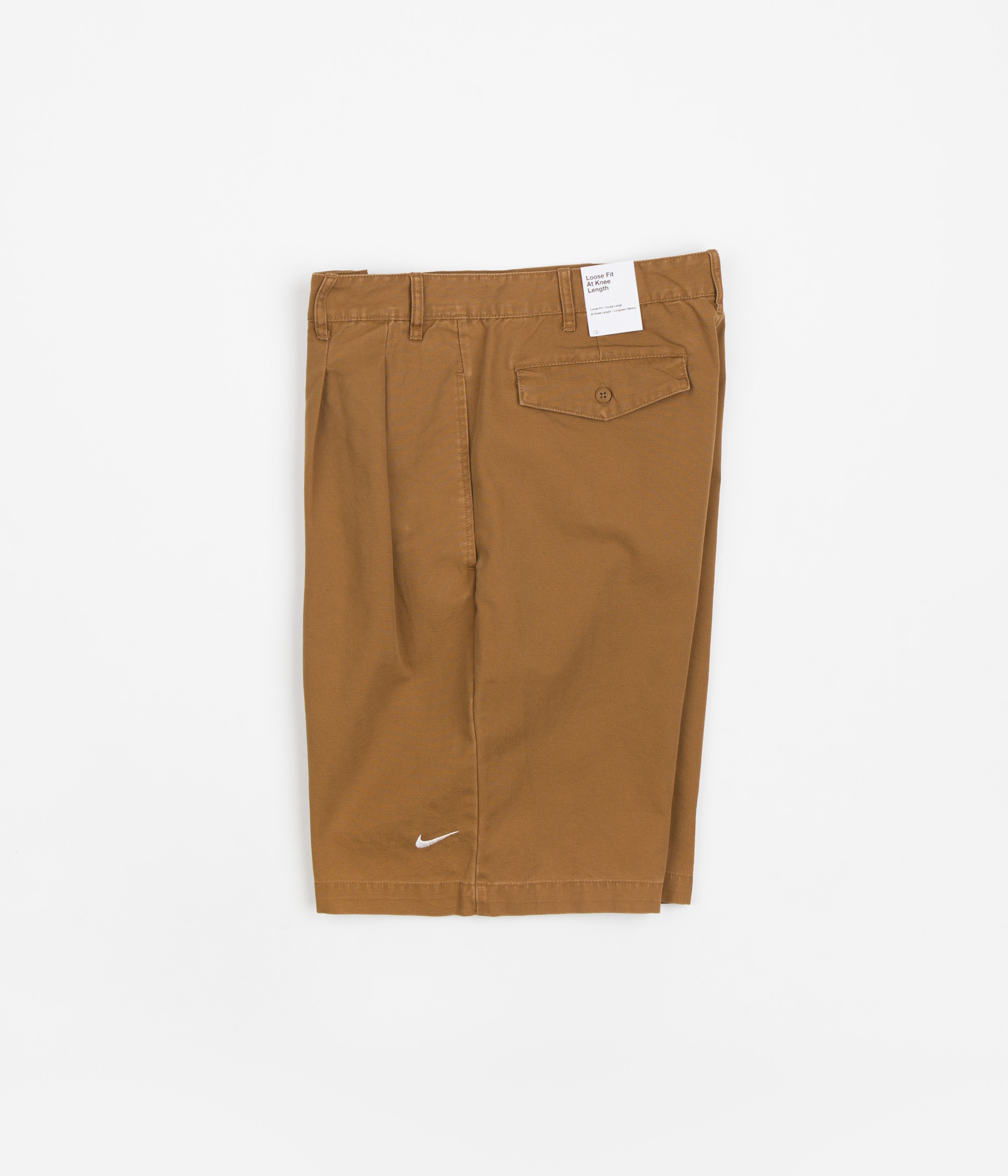 Nike Pleated Chino Shorts - Ale Brown / White