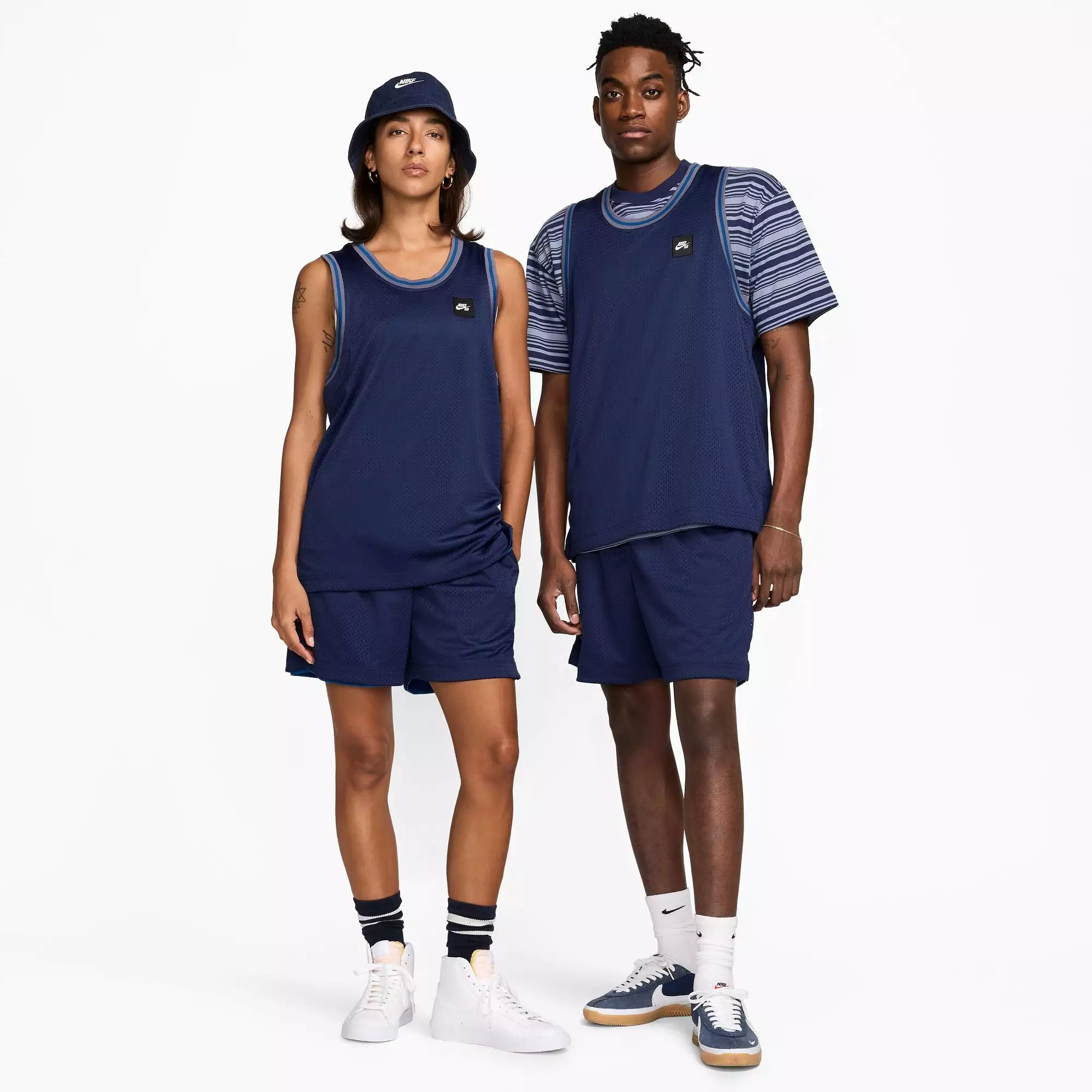 Nike SB Skate Reversible Basketball Shorts Midnight Navy/Court Blue