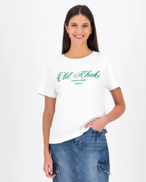 Old Khaki Women’s Coco Branded T-shirt | Cape Union Mart