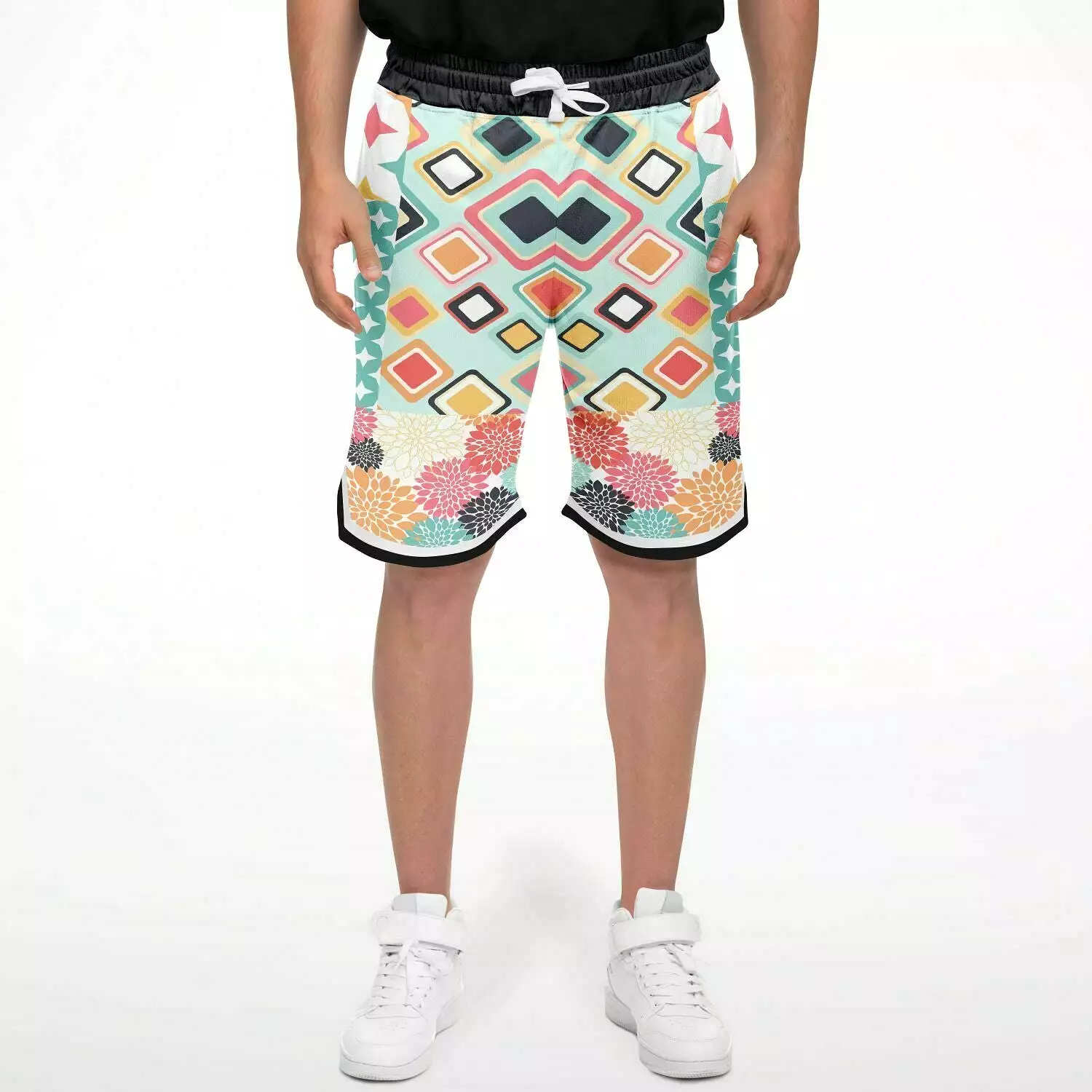 Old Miami Yellow Patchwork Basketball Shorts