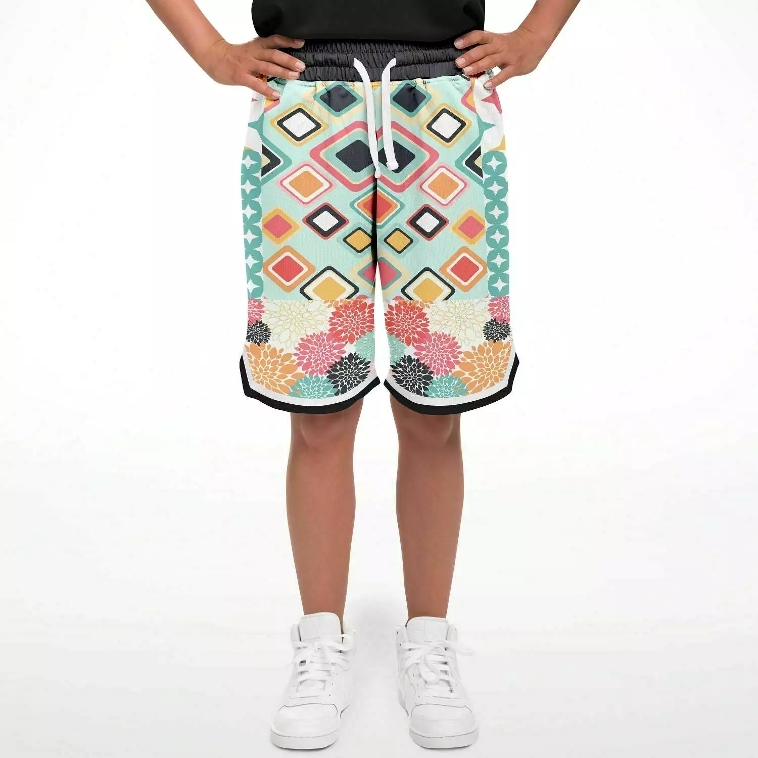 Old Miami Yellow Patchwork Basketball Shorts