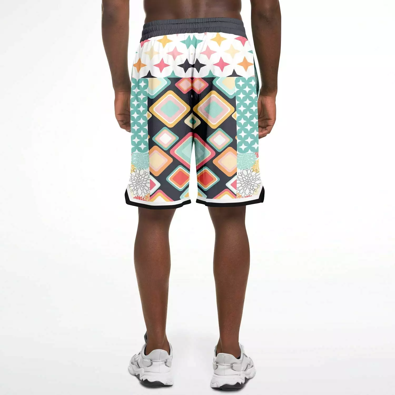 Old Miami Yellow Patchwork Basketball Shorts