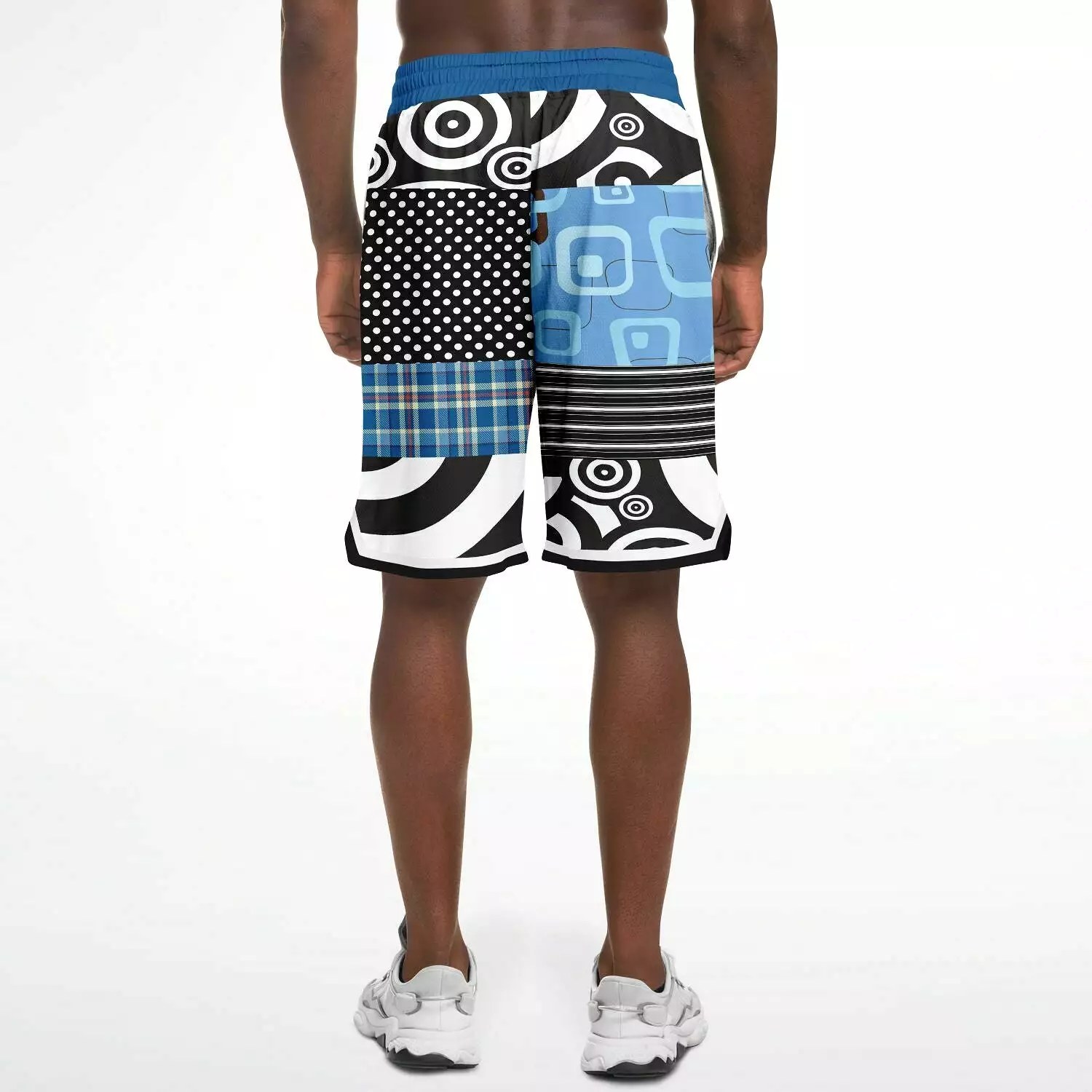 Pacific Palisades Patchwork Plaid Basketball Shorts