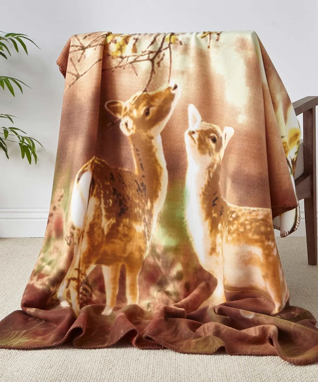 Pack of 2 Animal Fleece Throws