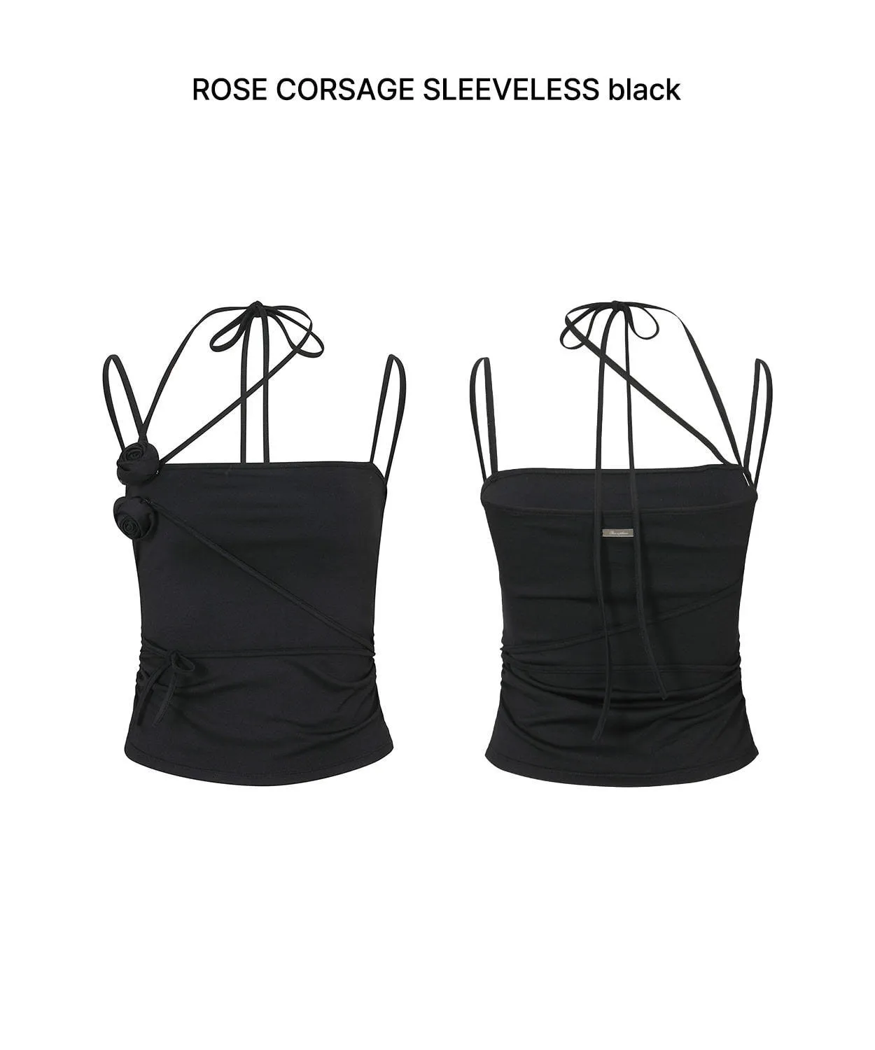 PAIN OR PLEASURE  |★PAIN OR PLEASURE★ ROSE CORSAGE SLEEVELESS - black